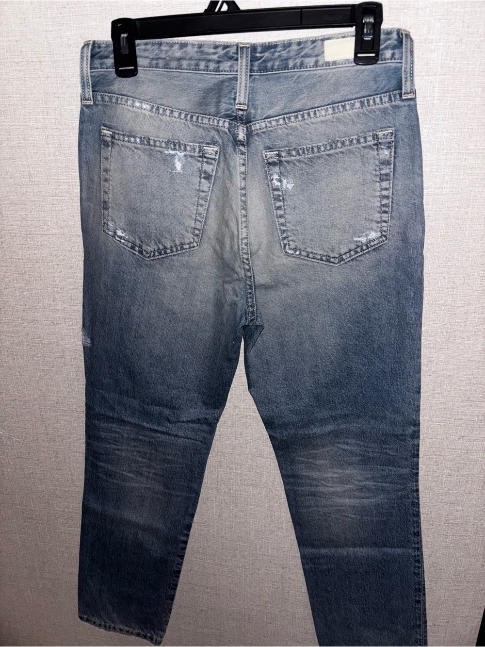 NWT AG Isabelle Exposed Zip High Rise Crop Straight Jeans - Picture 7 of 7